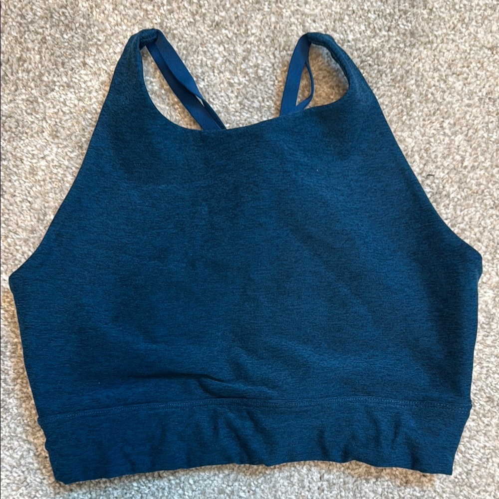Beyond Yoga Spacedye Teal Sports Bra